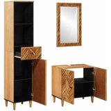  Set ormarića za kupaonicu s ladicama 3 pcs Čvrsto drvo manga | Eponuda.ba