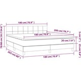  Krevet s oprugama i madracem svjetlosivi 180x200 cm od tkanine | shoptok.hr