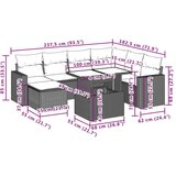  8-dijelni set vrtnih sofa od poliratana s jastucima sivi | shoptok.hr