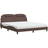  Postelja z vzmetnico rjava 180x200 cm umetno usnje, (21242984) | Shoptok.si