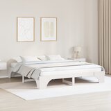 vidaXL posteljni okvir bela trdi les 180 x 200 cm posteljni okvir | Shoptok.si