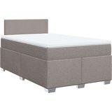 vidaXL Box spring postelja z vzmetnico taupe 120x190 cm blago | Shoptok.si