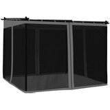 vidaXL Paviljon z mrežastimi stenami antracit 3x3 m jeklo | Shoptok.si