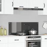vidaXL Kuhinjski Backsplash Tamno sivi Staklo 110 x 40 cm Izdržljivo | shoptok.hr