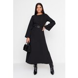 Trendyol Black Waist Belt A-Line Woven Dress | Shoptok.si