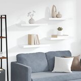  Plutajuće zidne police 4 kom bijele 60 x 23,5 x 3,8 cm MDF | Eponuda.ba