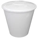 Kaca plastična 210L BELA sa poklopcem