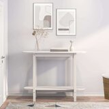 Konzolni stol bijeli 110 x 40 x 80 cm od masivne borovine | shoptok.hr