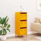 vidaXL Visoka omara gorčično rumena 39x35x103,5 cm jeklo | Shoptok.si