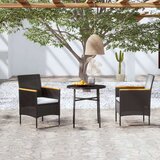  3-dijelni vrtni blagovaonski set od poliratana crni | shoptok.hr