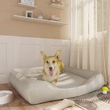  Krevet za pse bež 80 x 68 x 23 cm od umjetne kože | shoptok.hr