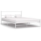 vidaXL Posteljni okvir bel kovinski 140x200 cm, (20606385) | Shoptok.si