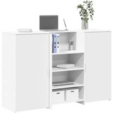 vidaXL sprejemna miza bela 155x50x103,5 cm inženirski les | Shoptok.si