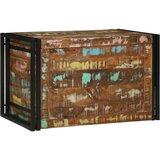 vidaXL Shrambna škatla Večbarvna 80x50x50 cm iz trdnega recikliranega lesa | Shoptok.si