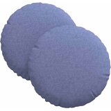  Jastučići za sjedenje 2 pcs Traper plava Ø30 x 13 cm tkanina | shoptok.hr