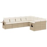  9-dijelni set vrtnih sofa s jastucima bež od poliratana | shoptok.hr