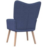  Stolica za opuštanje sa stolcem plava od tkanine | shoptok.hr