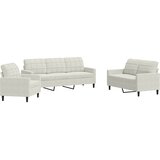  3-dijelni set sofa s jastucima krem baršunasti | shoptok.hr