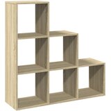 Pregrada regal za knjige 3 razina hrast 99x29x99 cm drveni | shoptok.hr