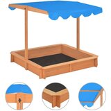 vidaXL Pješčanik od jelovine s podesivim krovom 115 x 115 x 115 cm Cijene