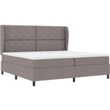 Box spring krevet Sivo-smeđa 200 x 200 cm tkanina | shoptok.hr