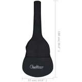 Torba za za klasičnu gitaru 4/4 crna 100 x 37 cm od tkanine | shoptok.hr