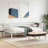  The Living Store Dnevna postelja bela 75x190 cm trdna borovina - Dnevna Postelja, (21450576) | Shoptok.si
