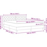 Box Spring Krevet s Madracem &amp LED Ružičasta 180x200 cm Baršun | shoptok.hr