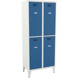 Polvisoka garderobna omara, VxŠxG 1940 x 800 x 500 mm, z nogami, svetlo modra vrata Cene