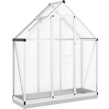 vidaXL Rastlinjak z okvirjem srebrn 169x58x202 cm aluminij - - Srebrna - 20.81 - 169 x 58 x 202 cm - 2025--TOPSELLER | Shoptok.si