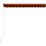 Tenda na ručno uvlačenje LED 350 x 250 cm narančasto-smeđa | shoptok.hr