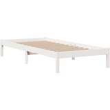 vidaXL Krevet s regalom za knjige bez madraca bijeli 75x190cm borovina | shoptok.hr