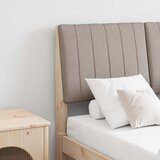  Tapecirani uzglavlje Sivo-smeđa 120 cm Čvrsto borovo drvo | shoptok.hr