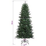  Umjetno božićno drvce s nogom 120 cm 150 LED lampica - Zelena 120 cm s LED svjetlima | shoptok.hr
