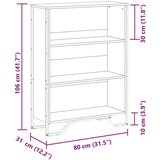 vidaXL Knjižna omara dimljeni hrast 80x31x106 cm inženirski les | Shoptok.si