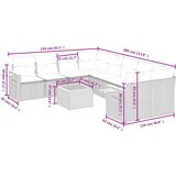 vidaXL 9-dijelni set vrtnih sofa od poliratana s jastucima sivi | shoptok.hr