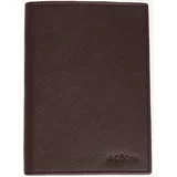 AC&Co / Altınyıldız Classics Men's Brown Special Gift Boxed Faux Leather Handmade Passport Holder