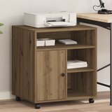 vidaXL Stojalo za tiskalnik na kolesih Artisan Oak 60x50x67 cm | Shoptok.si