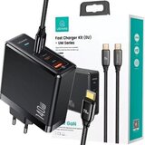 Usams 2XUSB-C 1XUSB STENSKI POLNILEC ZA TELEFONE PD 140W HITRO POLNJENJE, (5000305998) | Shoptok.si