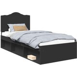 Okvir za krevet Crna 75 x 190 cm Čvrsto borovo drvo | shoptok.hr