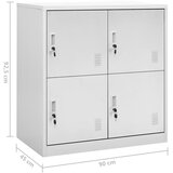  Ormarići s ključem 5 kom svjetlosivi 90 x 45 x 92,5 cm čelični | shoptok.hr