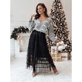 DStreet Sweter damski RIBBLOOM w kokardki grafitowy | Shoptok.si