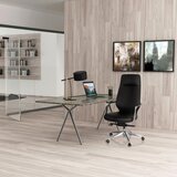 MID.YOU Pisarniški Stol Velvet, Črna | Shoptok.si