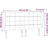  Uzglavlje s ušima tamnosivo 203x23x118/128 cm od tkanine | shoptok.hr