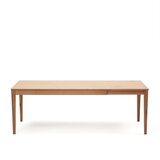 Kave Home Proširiv blagovaonski stol s pločom stola u dekoru hrasta u prirodnoj boji 80x160 cm Yain – | shoptok.hr