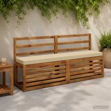  Jastučići za klupe - 2 dijela VUGHT 2 pcs 100% poliester Bež Slike