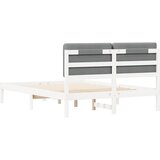  Krevetni okvir s tapiciranim uzglavljem Svijetlo siva Svjetlosiva 205.5 x 165.5 x 84.5 cm | shoptok.hr