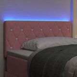 LED glava kreveta s LED trakama Ružičasta 90 cm Baršun | shoptok.hr