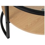 Bonami Essentials Črna/v naravni barvi okrogla klubska mizica v hrastovem dekorju ø 68 cm Zanu – | Shoptok.si