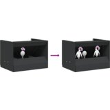 vidaXL Škatla za ujetje krogle Črna 29 x 22 x 20 cm Jeklo | Shoptok.si